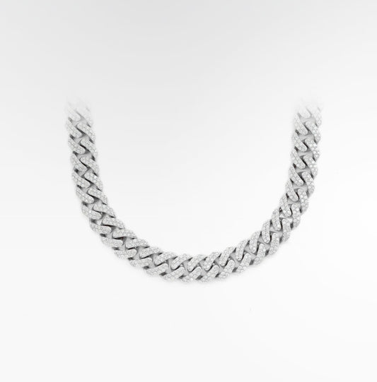 Miami Cuban Link Diamond Chain 10mm - WhiteGold